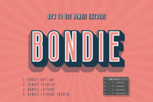 Bondie Font for Retro Handmade Labels