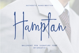 Hampton Font: Authentic Handwritten Signature Style