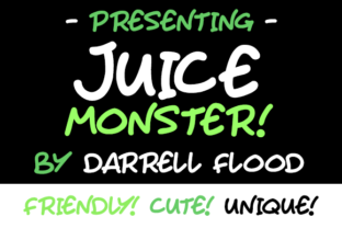 Juice Monster: A Playful Handwritten Font for Makers